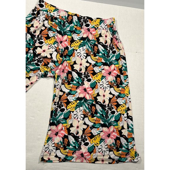 Layne Bryant Floral‎ Wide Leg Culottes Elastic Waist Pockets Size 14/16 - Picture 2 of 10
